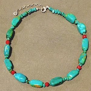 BARSE Sterling Silver Turquoise Semiprecious Necklace NWOT